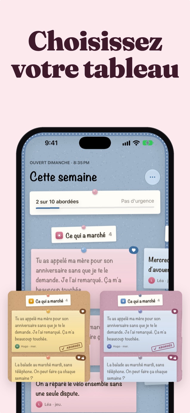 Choisissez votre tableau : le thème Mur de photos, avec les tableaux Tableau en liège et Floraison à côté